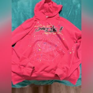 Sp5der P*NK hoodie size S pink